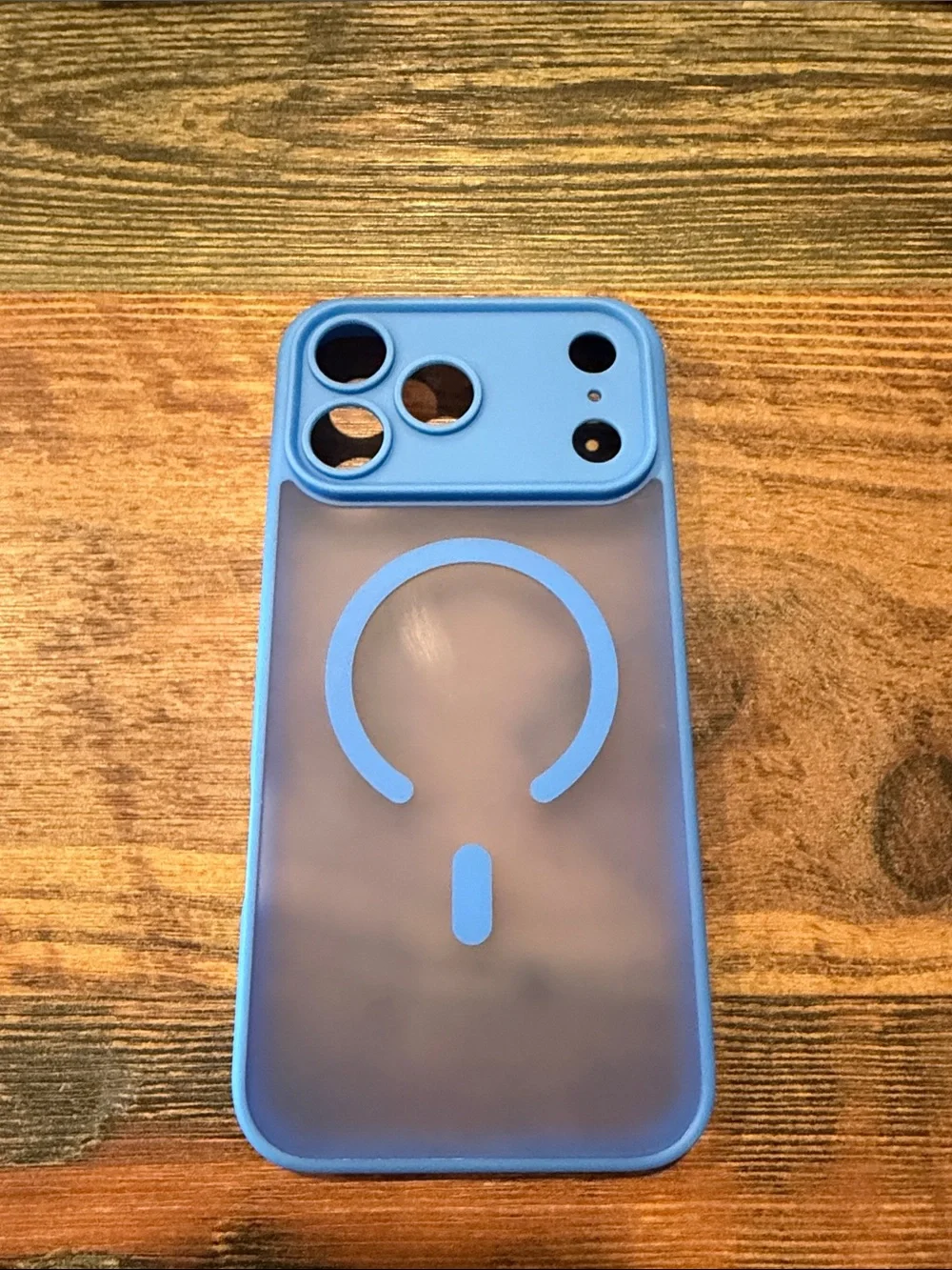 iPhone 17 pro max Blue Magnetic-Compatible Phone Case with Camera Protection
